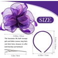 thumbnail image 2 of Fascinators Headband Hats for Women Kentucky Derby Tea Party Wedding Mesh Cocktail Fancy Flower Feathers Fascinator Clip, 2 of 6