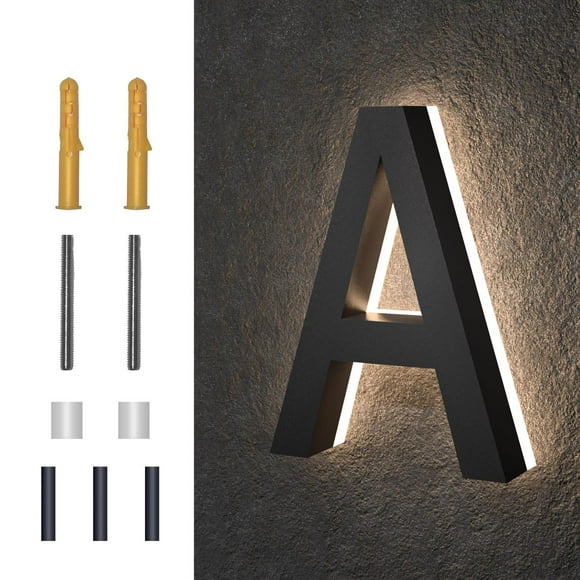 Números de Casa MIDIT Acero Inoxidable Acrílico Transparente LED Minimalista Moderno