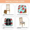 thumbnail image 4 of Summer Watermelon Seat Covers for Dining Room Chairs Set Of 4,Stretch Printed Washable Chair Seat Cover with Elastic Ties and Button,Removable Waterproof Couch Cushion Covers, 4 of 6