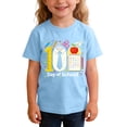 thumbnail image 6 of Riecok 100 Days of School Shirt Kids Girls Crewneck Celebration Tees Funny Colorful Printed Short Sleeve Tops, 6 of 8