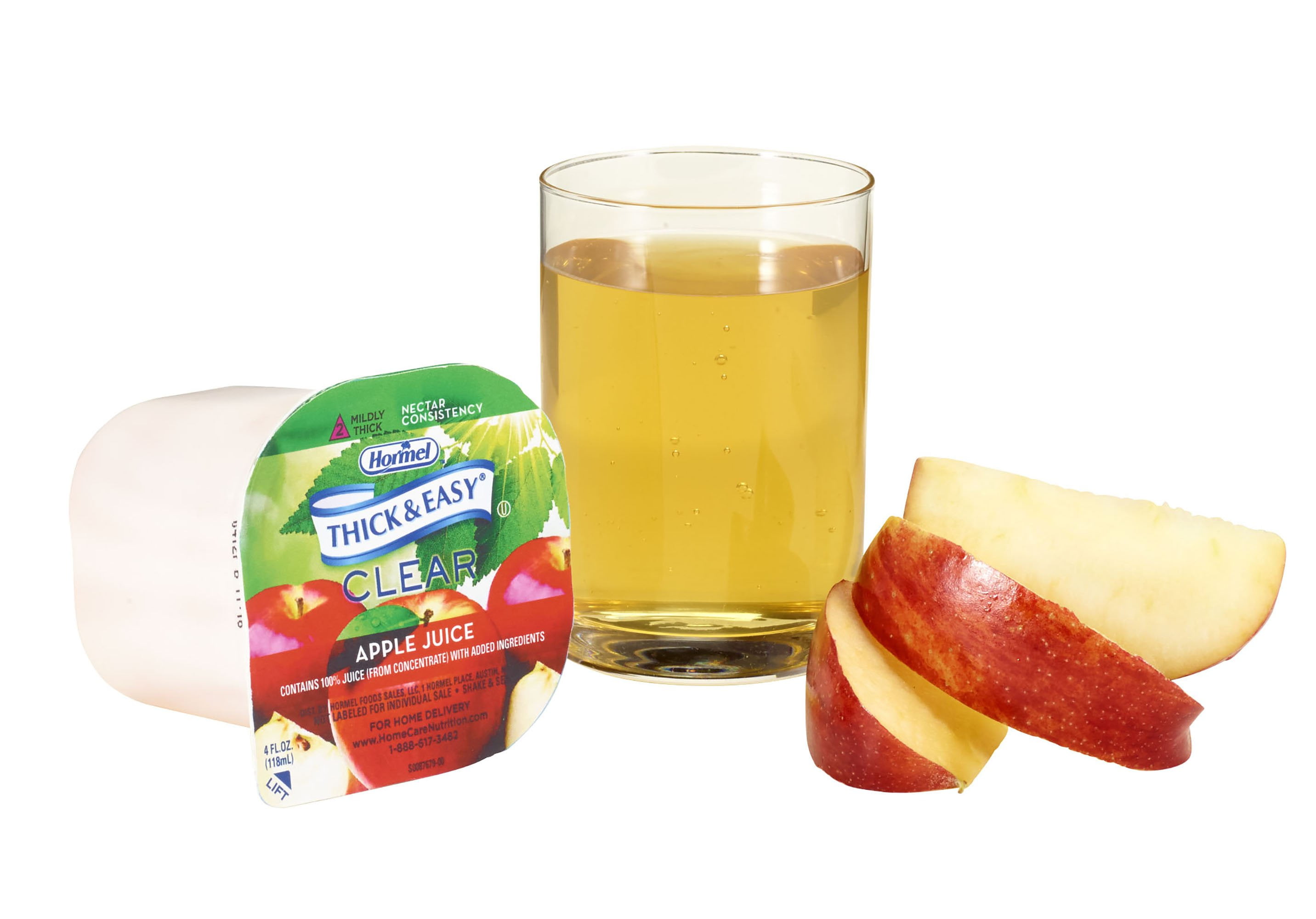 Thick & Easy Thickened Beverage 4 oz. Portion Cup Apple Ready to Use Nectar Case of 24