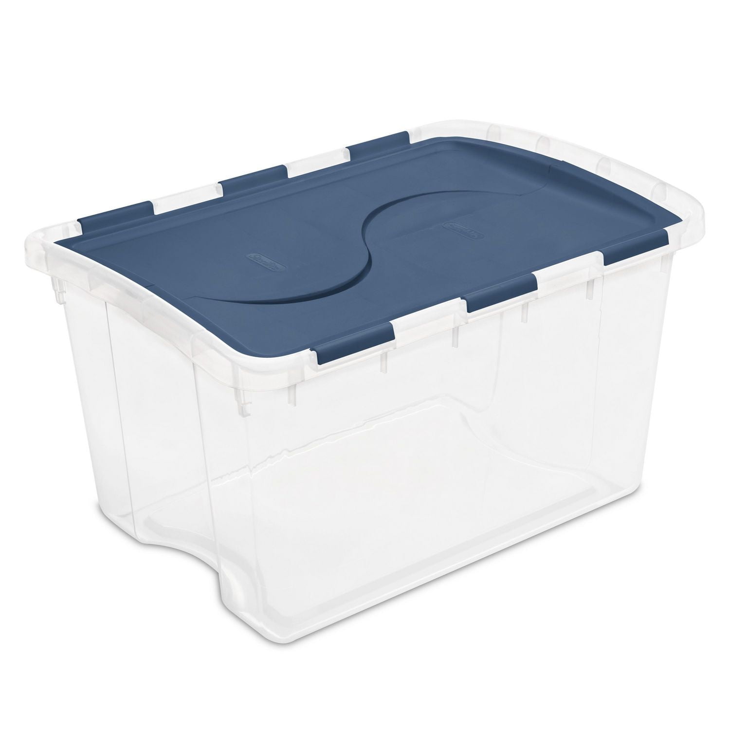 Sterilite 45L Hinged Lid Storage Box - Blue