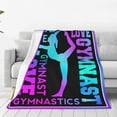 thumbnail image 3 of LHSHID Love Gymnastics Blanket Fleece Throw Home Decor Soft Cozy Blanket Bed Couch Sofa for Girls Boys Teens 60"x80", 3 of 7