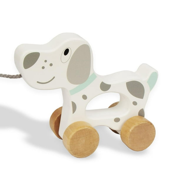 WoodenEdu Baby Toys Car, juguete de madera para niños pequeños, juguete de desarrollo para niña de 1 año, regalo de cumpleaños (perro)