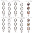 thumbnail image 1 of Set de 10 broches con foto para ramo de novia, kit para hacer broches con marco ovalado, dijes nupciales de encaje con cabujones de vidrio de 18x25 mm, dijes "Siempre estás en mi corazón"., 1 of 8