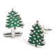 thumbnail image 1 of Gemelos hechos a mano de nieve muñeco de nieve Santa Navidad camisa tachuelas gemelos- árbol de Navidad Hugo Gemelos de Chrismas masculinos, 1 of 8
