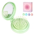 thumbnail image 1 of RHOS Cepillo plegable con espejo - Compacto, portátil y plegable para viajes, adecuado para mujeres, hombres y niños (verde), 1 of 5