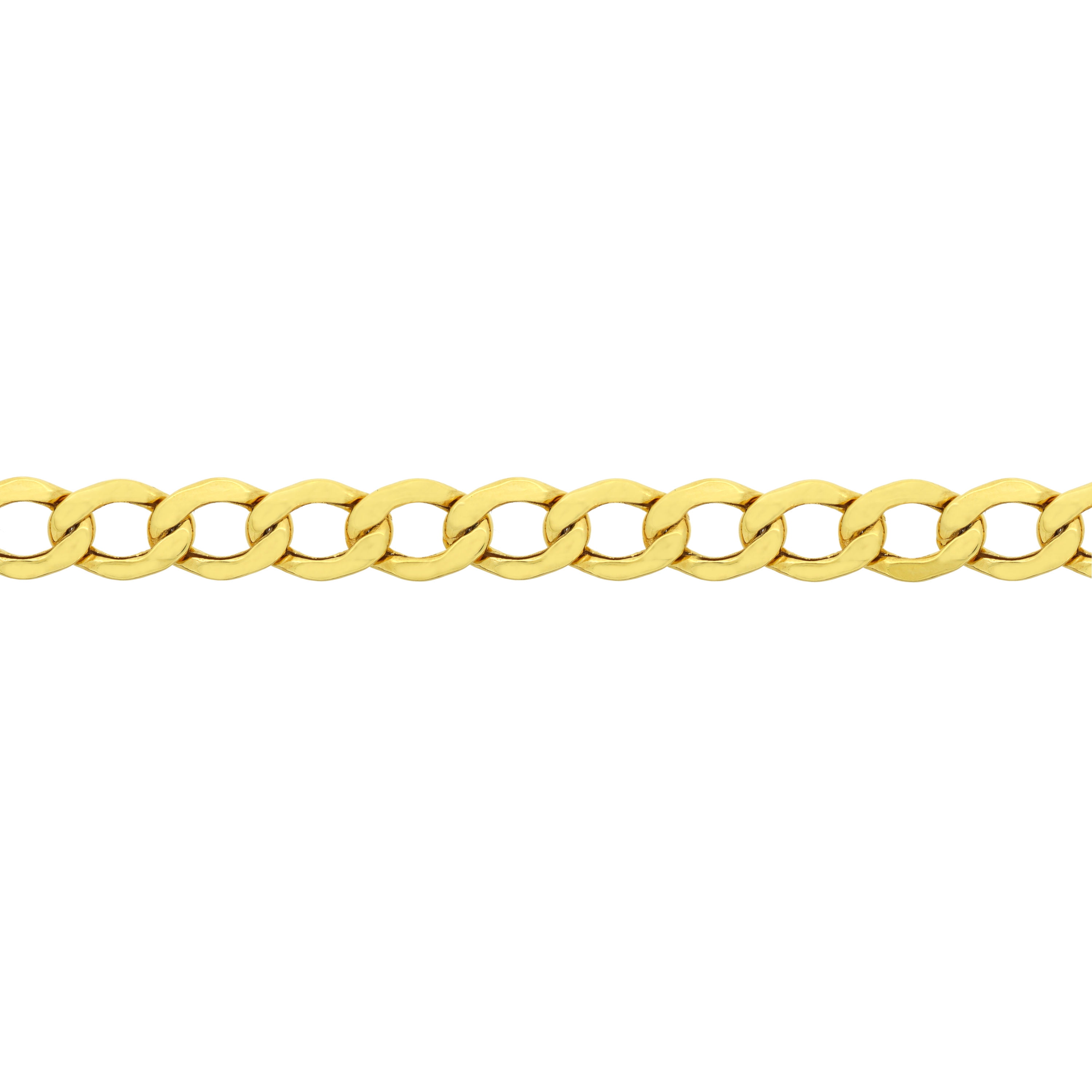 Brilliance Fine Jewelry 10K Yellow Gold Curb Cuban Chain Bracelet, 8.5"