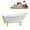 Gold Polished, variant on 55" Streamline N343BNK-BNK Clawfoot Tub and Tray With External Drain