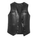 thumbnail image 5 of Chaleco de cuero PU para hombre para trabajo al aire libre senderismo pesca , Negro, 3xl, 5 of 8