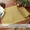 thumbnail image 4 of KKFEN-Home Fashions Poinsettia Elegance Jacquard Holiday Table Runner, 13" x 70", Gold, 4 of 4