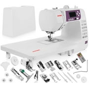 Janome 3160QDC Computerized Sewing Machine w/Hard Cover + Extension Table + Quilt Kit + 1/4 Seam Foot w/Guide + Overedge Foot + Zig Zag Foot + Zipper Foot + Buttonhole Foot + Needles + More!