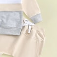 thumbnail image 5 of UngA Toddler Baby Girl Boy Clothes Color Block Long Sleeve Crewneck Sweatshirt Jogger Pants Set Infant 2Pcs Fall Winter Outfits (Light Gray,2-3 Years), 5 of 6
