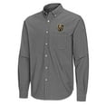 thumbnail image 2 of Men's Antigua Black Vegas Golden Knights Porter Woven Tri-Blend Long Sleeve Button-Down Shirt, 2 of 3