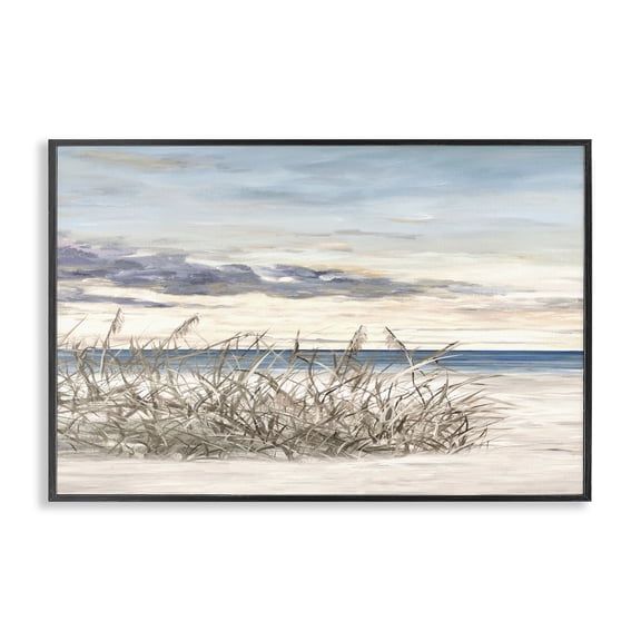 Stupell Industries Transitional Windy Beaches Landscape Black Framed Giclee Art, 18 x 12, by Julie DeRice