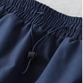 thumbnail image 6 of Mrat Gothic Skirts Women Solid Color Fashion Pocket Skirt Literature and Art Cotton and Elastic Waist Drawstring Frock Mid Length Skirt A-Line Skirts for Women Knee Length S-97 Navy L, 6 of 6