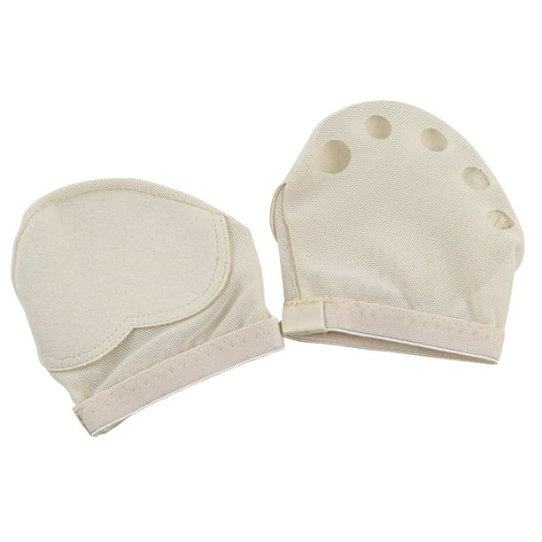 Conjunto de zapatillas de ballet para gimnasia, medias palmas, zapatos de práctica, correas para los pies, zapatos de baile con 5 agujeros (talla L, 39-40)