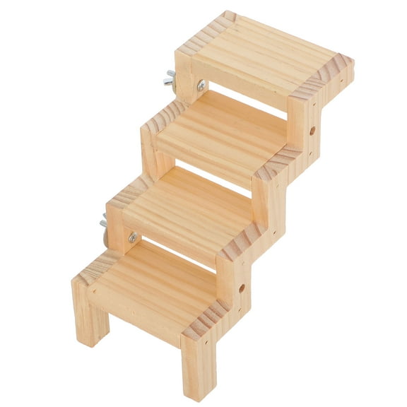 Hamster Wooden Platform and Stairs Hamster Platform for Small Pets Guinea Pigs Chinchilla Rabbit Chick Ramp Small Animal Climbing Toy