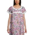 thumbnail image 3 of Moomaya Chemise de Nuit en Popeline de Coton pour Femmes, Col Rond Imprimé, 3 of 4