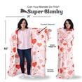thumbnail image 4 of Manta supermanta portátil para mujeres y hombres, diseño de corazones, 4 of 8