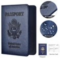 thumbnail image 3 of Funda tipo cartera con soporte para pasaporte Eoehro, paquete de 2 unidades para viajes, 3 of 7