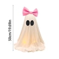 thumbnail image 3 of FufuCrick Ghost Decoration, Cute Tabletop Ghost with Bow for Halloween Decor, Spooky Indoor and Outdoor Ornament for Halloween Party Decorations, Red, 3 of 8