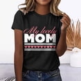 thumbnail image 2 of Camiseta informal para mujer, blusa estampada con cuello redondo y manga corta, Tops OAVQHLG3B Store  lin121212, 2 of 4