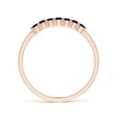 thumbnail image 2 of ANGARA Natural Half Eternity Seven Stone Sapphire Wedding Ring in 14K Rose Gold for Women (Size-2mm) | September Birthstone, Birthday, Anniversary, Jewelry Gift for Women | Natural Blue Sapphire Ring, 2 of 8