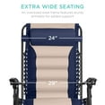 Best Choice Zero Gravity XL Patio Chair, Folding Oversized Outdoor