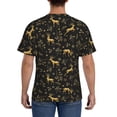 thumbnail image 2 of Rocae Christmas Gold Deers1 for Men's Moisture-Wicking Crew Tee - T-Shirt for Sports, Outdoor Activities, and Casual WearSmall, 2 of 9