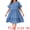Gray Blue, variant on DARING DIVA Women's Plus Size Ruffle Short Sleeve A Line Midi Casual Dress 1X Pink