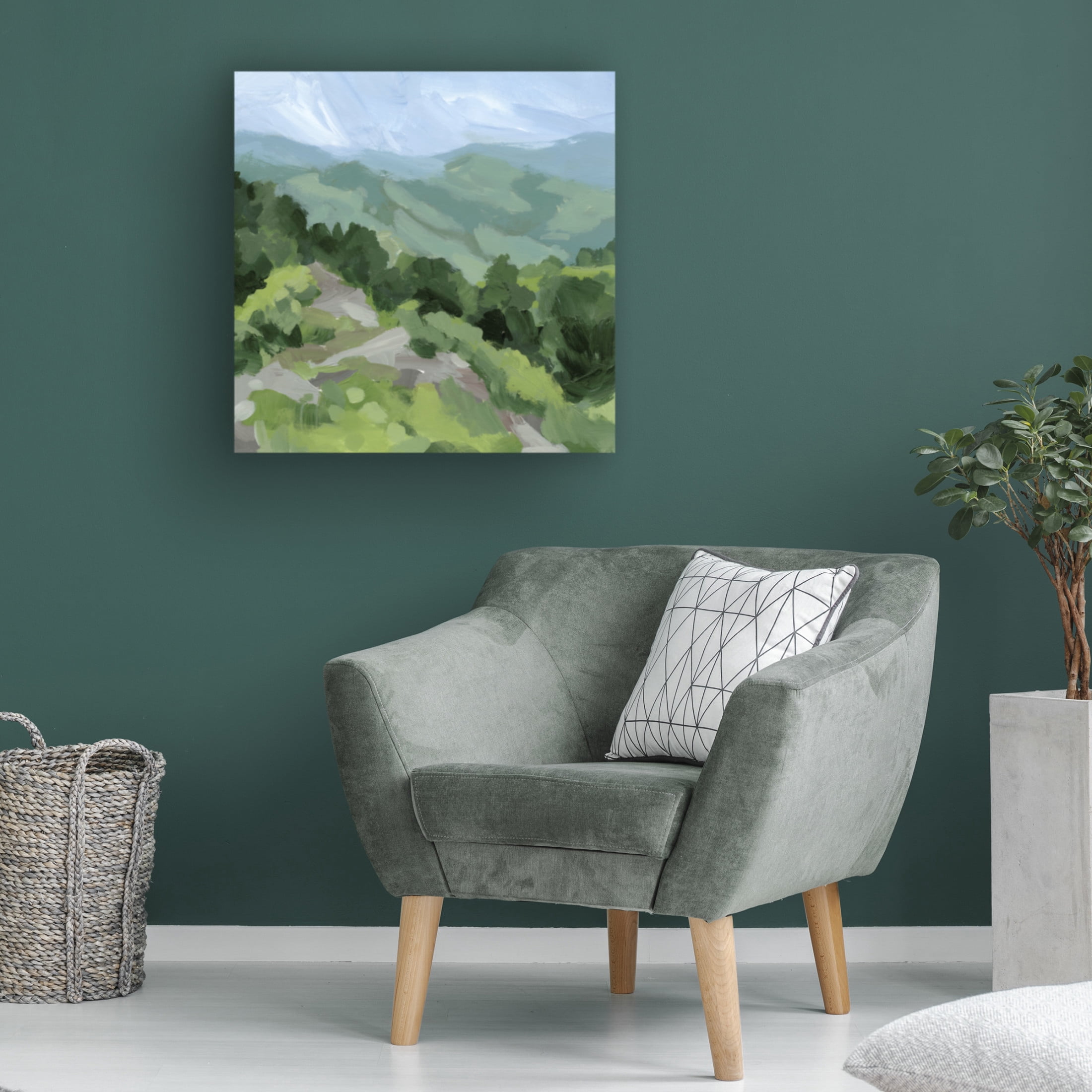 Trademark Fine Art Victoria Barnes  Tree-lined Path II Canvas Wall Art
