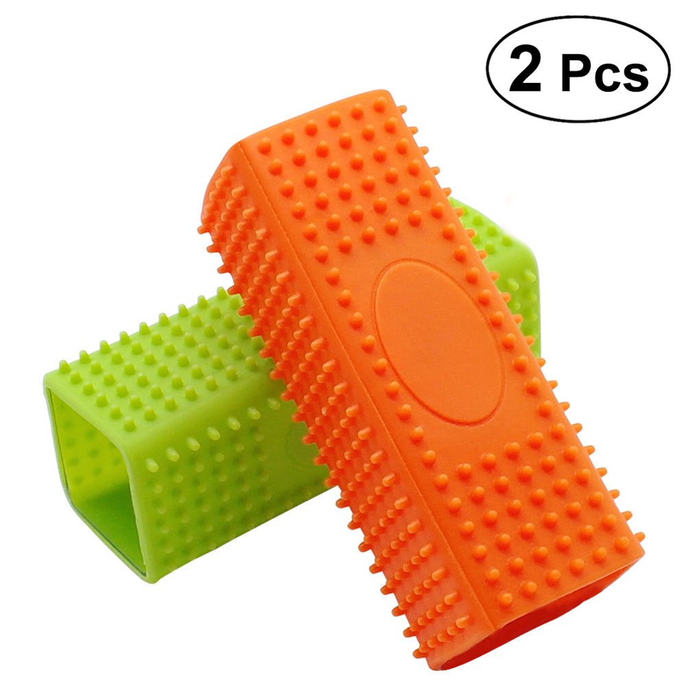 2Pcs Soft Silicone Pet Hair Remover Hollow Cleaner Brush for Pets Dog