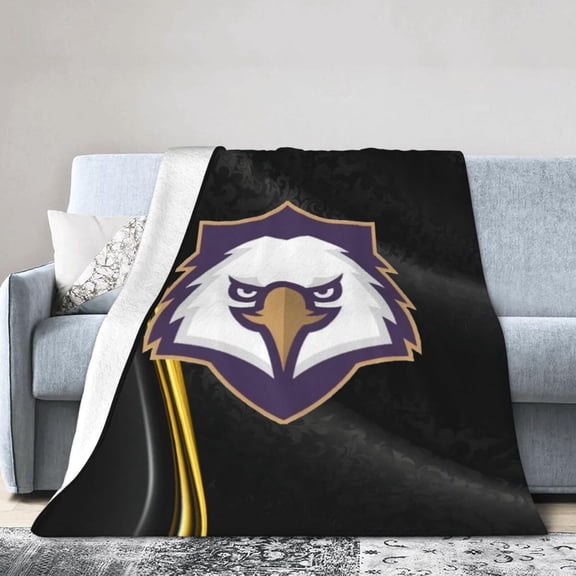 Nazareth College Logo Fleece Blanket, Very Soft Microfiber Flannel Blanket for Couch Warm and Cozy for All Seasons
