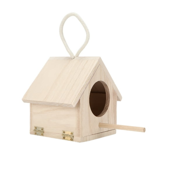 Oubit Wooden Nests Boxfor Bird,Wooden Bird House with Birdhouses Wooden Bird Housewith Roof Versatile Functionality