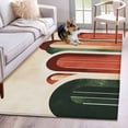 thumbnail image 2 of Abstract Boho Area Rug 4x6 Washable Rug Non Slip Vintage Minimalist Arch Geometric Red Orange Large Area Rug Indoor Floor Carpet for Entryway Bedroom Kitchen Living Room Office Dining Room Nursery, 2 of 9