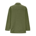 thumbnail image 6 of TKLPEHG Winter Jacket Women Casual Long Sleeve Collared Jacquard Coats Trendy Button Jacket with Pockets (Green,L), 6 of 7