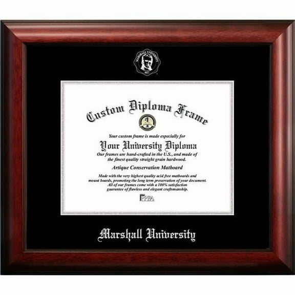 Campus Images WV999SED-1185 11 x 8.5 in. Marshall University Silver Embossed Diploma Frame
