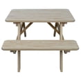 thumbnail image 2 of Yellow Pine Picnic Table with Attached Benches Size 6ft and 8ft, 2 of 18