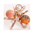 thumbnail image 3 of 4 anillos para servilletas de estrella de mar, perlas de diamantes de imitación, costa del océano, rosa, 3 of 5