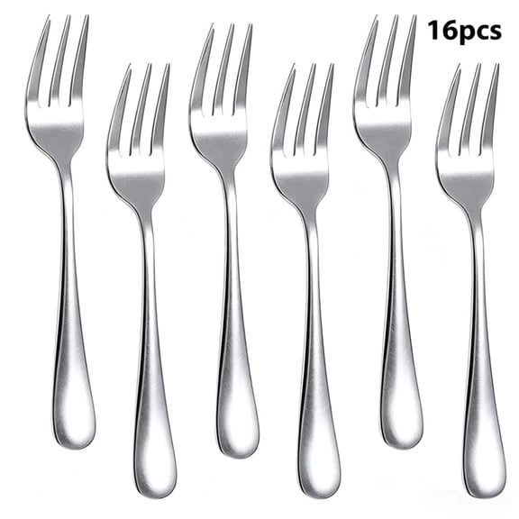 Dessert Forks Set of 16, 5.3Inches, Stainless Steel Cocktail Fork, Appetizer Small Forks, Fruit Salad Fork for Party, Hotel, Restaurant,Dishwasher Safe