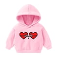 thumbnail image 1 of Hauts à Manches Longues pour Filles en Liquidation, Chemise pour Enfants Garçons Filles, Automne, Décontracté, Motif Imprimé, Chandail en Molleton à Manches Longues, Col Rond, Mignon Chandail à Capuche, Chandail à Capuche pour Filles, Nouveau Rose 3 Ans, 1 of 2