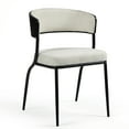 thumbnail image 4 of Set of 2 Auden Retro Modern Black Wood Wing Chair with Light Gray Fabric Seat, 4 of 7
