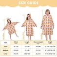 thumbnail image 4 of FORMRS Wearable Blanket Hoodie with Sleeves for Kids Cozy Flannel Sweatshirt, Cute Oranges, 4 of 7