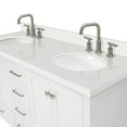 thumbnail image 5 of Ariel Cambridge 61 In. Double Oval Sink Vanity With White Quartz Countertop In White, 5 of 10