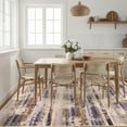 thumbnail image 5 of Beltran 6'x9' Abstract Watercolor Striped Area Rug, Washable Non Slip Low Pile Boho Rug, Pastel Multicolor Stain Resistant Rug for Living Room Bedroom, Beige, 5 of 8