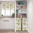 thumbnail image 2 of Lemons Kitchen Window Curtains Valance and Tier Set 36 Inch, Summer Fruit Watercolor Rod Pocket Short Tier Curtain for Bathroom, Abstract Small Cafe Drapes for Kitchen Decor, 2 of 6