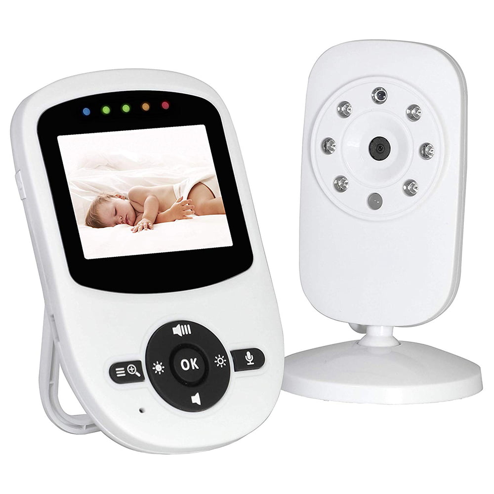 Leebaby 2,4 Pouces Couleur LCD sans Fil numérique bébé Moniteur vidéo avec berceuses Vision Nocturne Infrarouge bidirectionnelle Talkback Fonction de Surveillance de la température AC100~240V 