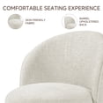 thumbnail image 4 of UIXE 360° Swivel Barrel Accent Chair, Chenille Upholstered Kitchen Dining Room Chair, Makeup Vanity Side Chair for Bedroom Living Room - Light Sand, 4 of 6