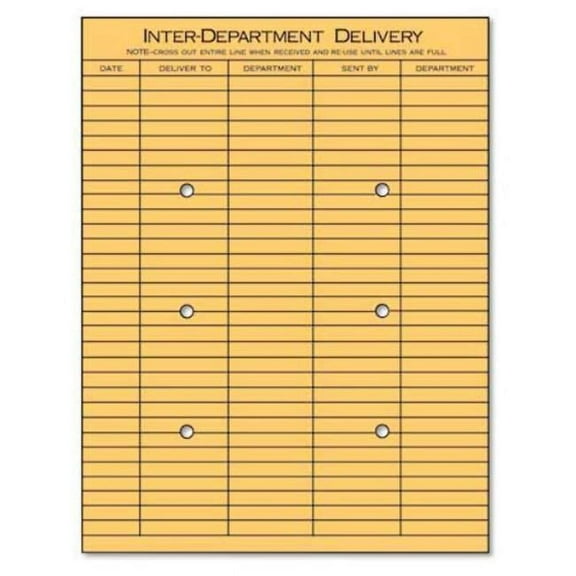 Universal B32780 String & Button Interoffice Envelopes, Kraft - 10 x 13 in. - 100 per Box